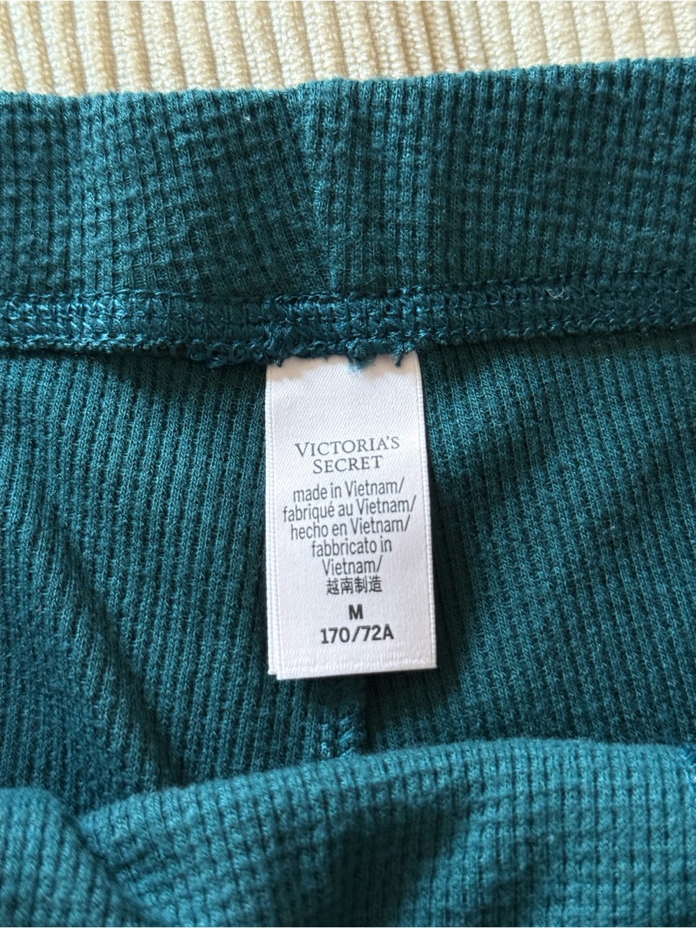 Victoria’s Secret Glow Waffle Three-Piece Short Pajama Set Green Medium - Picture 9 of 16